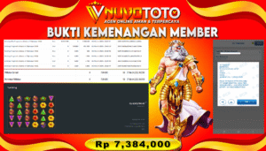 BUKTI JACKPOT KEMENANGAN MEMBER NUVOTOTO GATE OF OLYMPUS 1000