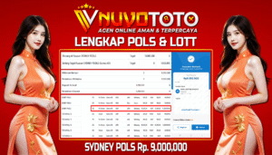 BUKTI JACKPOT KEMENANGAN MEMBER NUVOTOTO SYDNEY POOLS ( 4006 )
