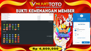 BUKTI JACKPOT KEMENANGAN MEMBER NUVOTOTO STARLIGHT PRINCESS